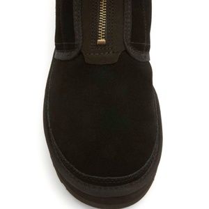 UGG Neumel Platform Zip Suede Boot, BLACK,